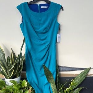 Calvin Klein Turquoise Midi Dress